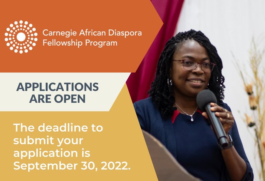 Call for Application Carnegie African Diaspora Fellowship Program